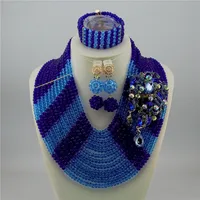 

Fashion latest African Beads Jewelry Set Crystal Jewelry Set for Women Nigerian Party Jewelry Set