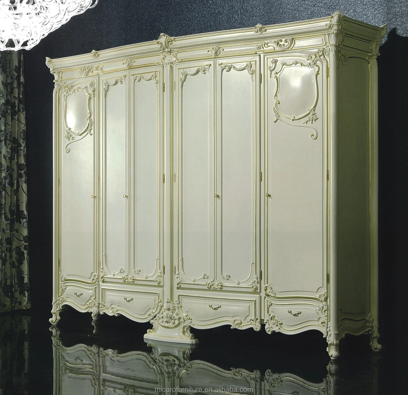 Antique Classic Cream Birch Solid Wood Bedroom Furniture With Poly Rezin Carve Buy Antique