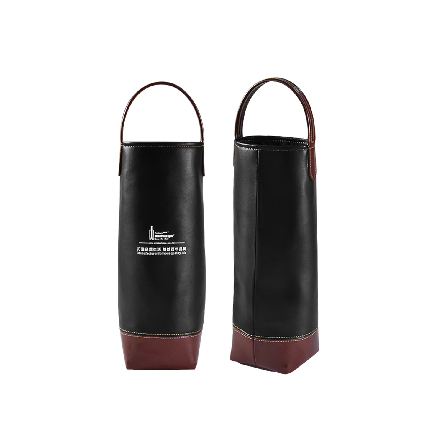 leather wine bottle bag