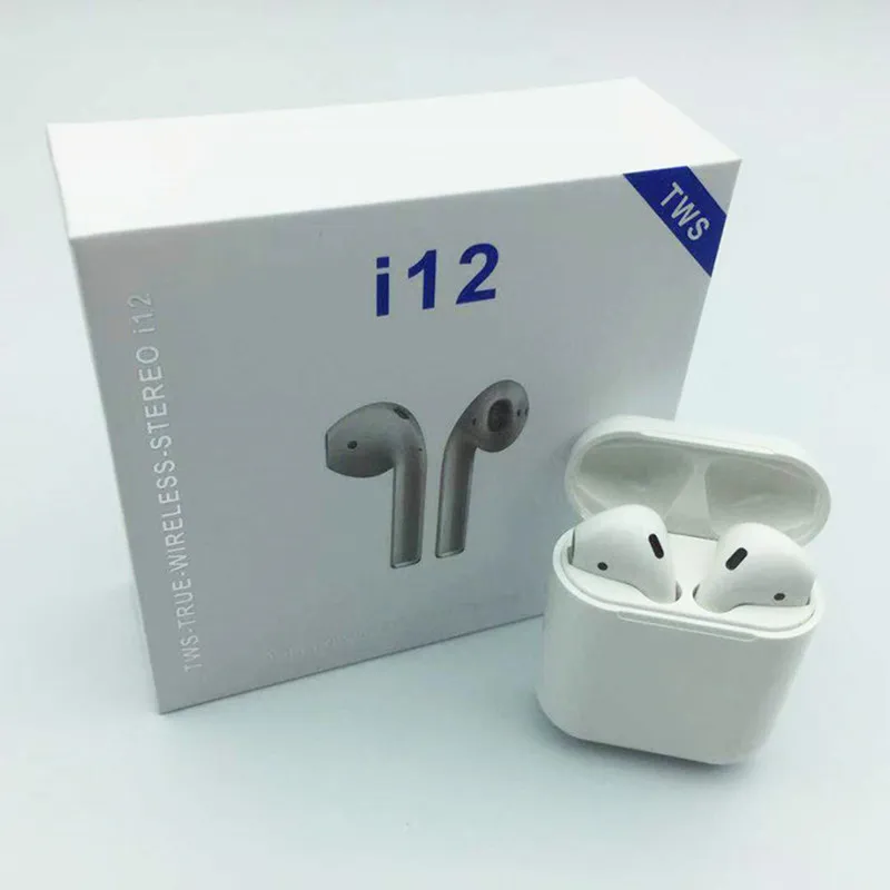 

2019 New i12 TWS BT 5.0 Earphones Touch Control Auto Pairing True Wireless Stereo Blue Tooth Earphone Headphones