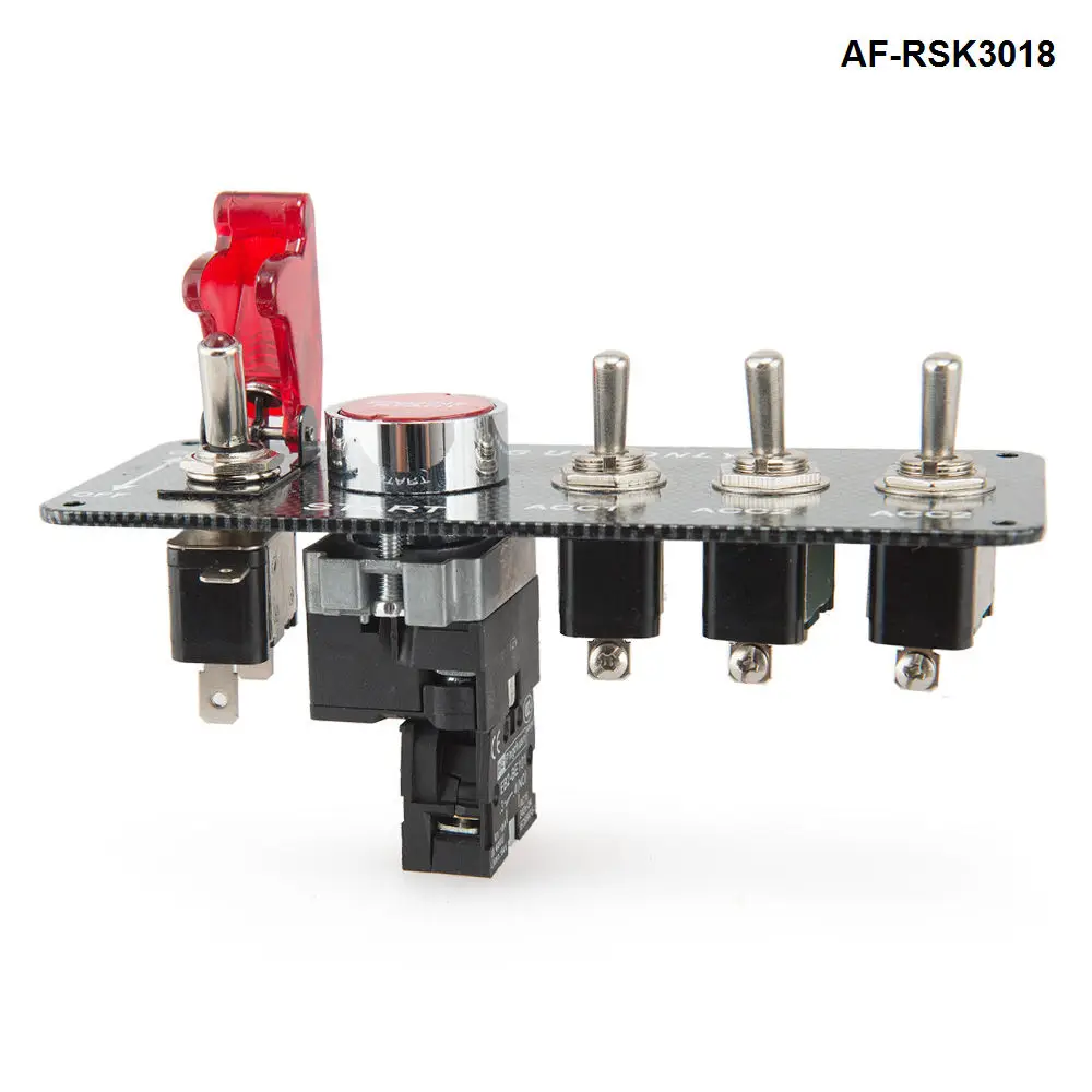 4in1 Carbon Fiber Panel Racing Car Engine Start Push Ignition Switch