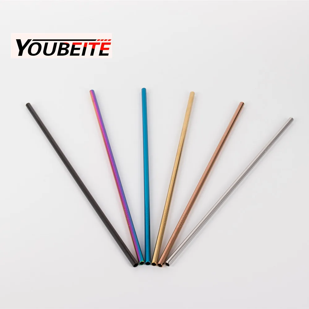 

gold / rose gold / black / rainbow / stainless steel 304 drinking straw in 215mm length, Customized