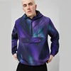 Fashion Clothing Space Printing Men's Drawstring Hood Jacket