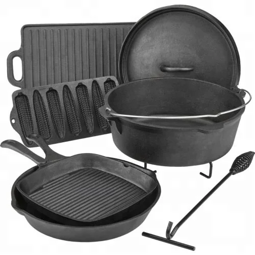 Hot Sell Outdoor Patio Cast Iron Cookware Set/pan/pot/dutch Oven Buy