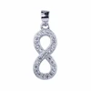 light weight jewelry 0.9g italy 925 silver "8" shape pendant