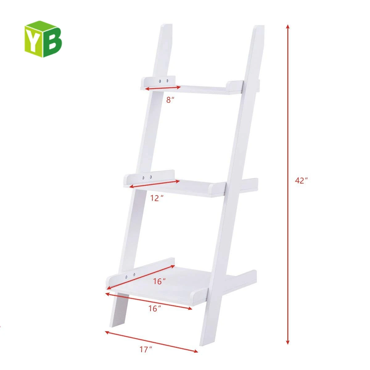Etagere Economic Classic White Tall Wooden Ladder Storage Display