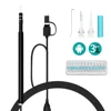 3 in1 720P Waterproof Micro USB Type C Borescope USB endoscope USB Ear Otoscope Camera for Ear Mouth Nose Skin