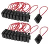 30A Wire In-line Fuse Holder Block Black Red for Car Boat Truck