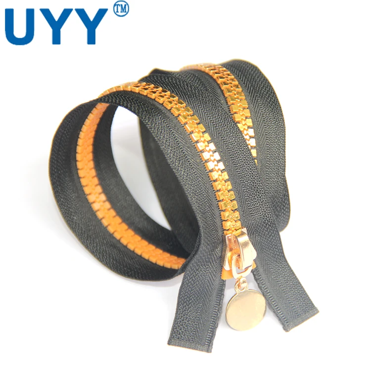 
Clothing plated gold teeth 55 cm length 8# resin zipper 