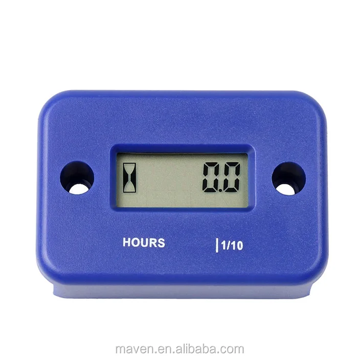 Waterproof Digital Lcd Gas Engine Hour Meter Timer For Marine