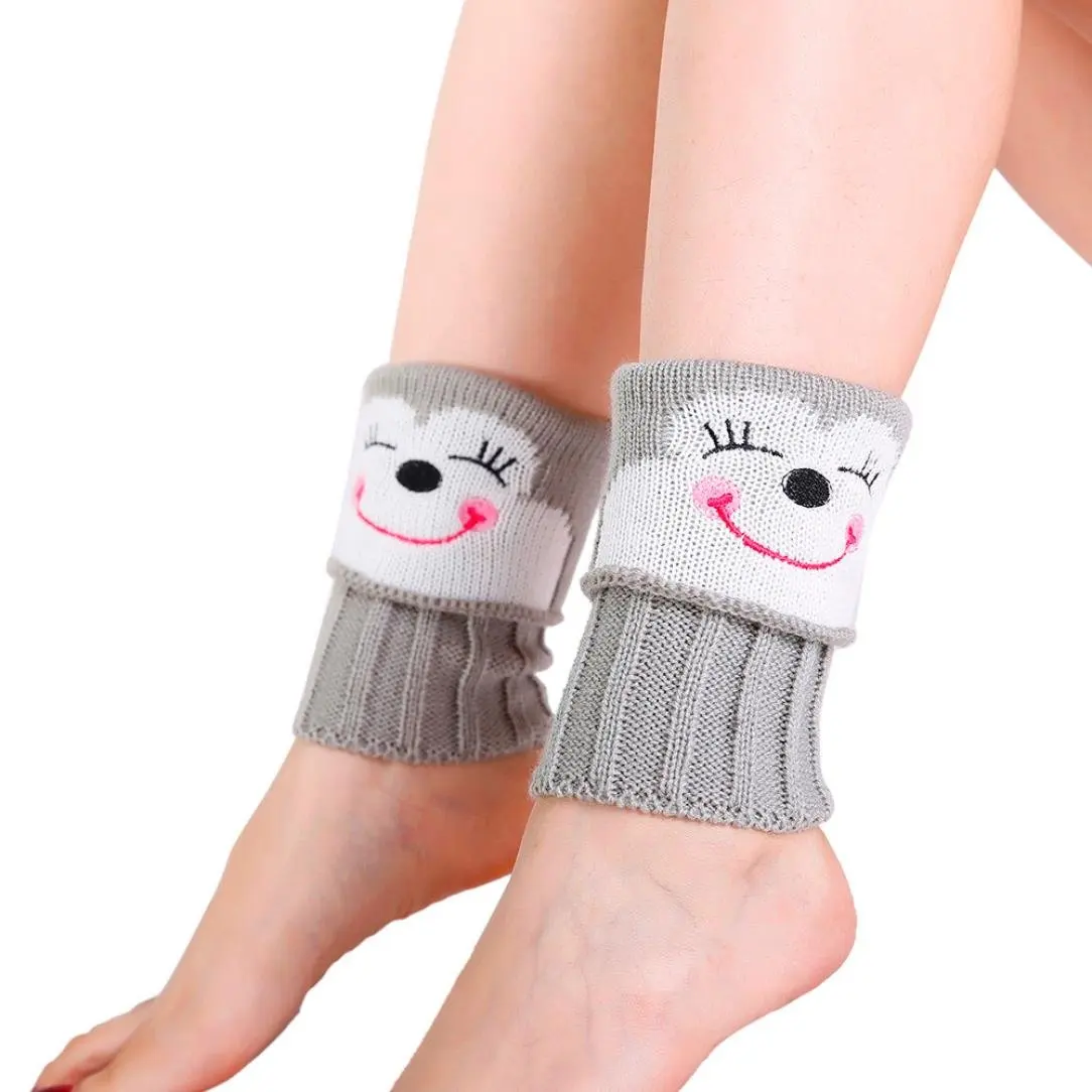 Cotton Leg Warmers Socks,Hemlock Womens Girls Keep Warm Knitting Leg Stocking Boot Covers White