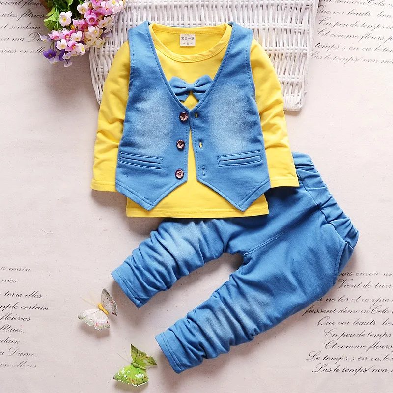 New Design Kids Shirt Pants And Sleeveless Vest Winter Boys Clothing Set