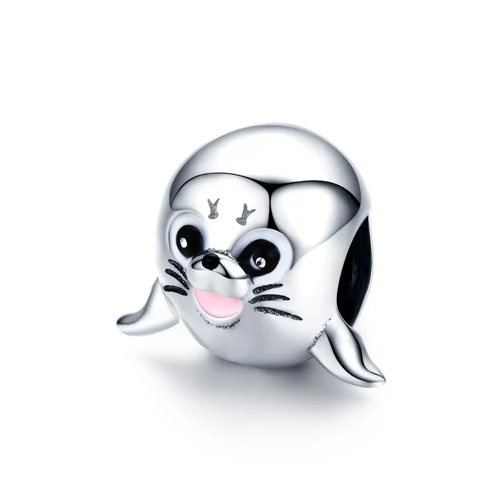 

SCC1253 New Arrival Sea Lion Metal Beads for Women 925 Sterling Silver Charm