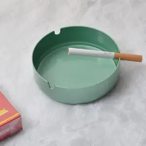 Wholesale custom fancy cool luxury printed logo beach stainless steel brass odorless car cigarette cigar metal ashtray