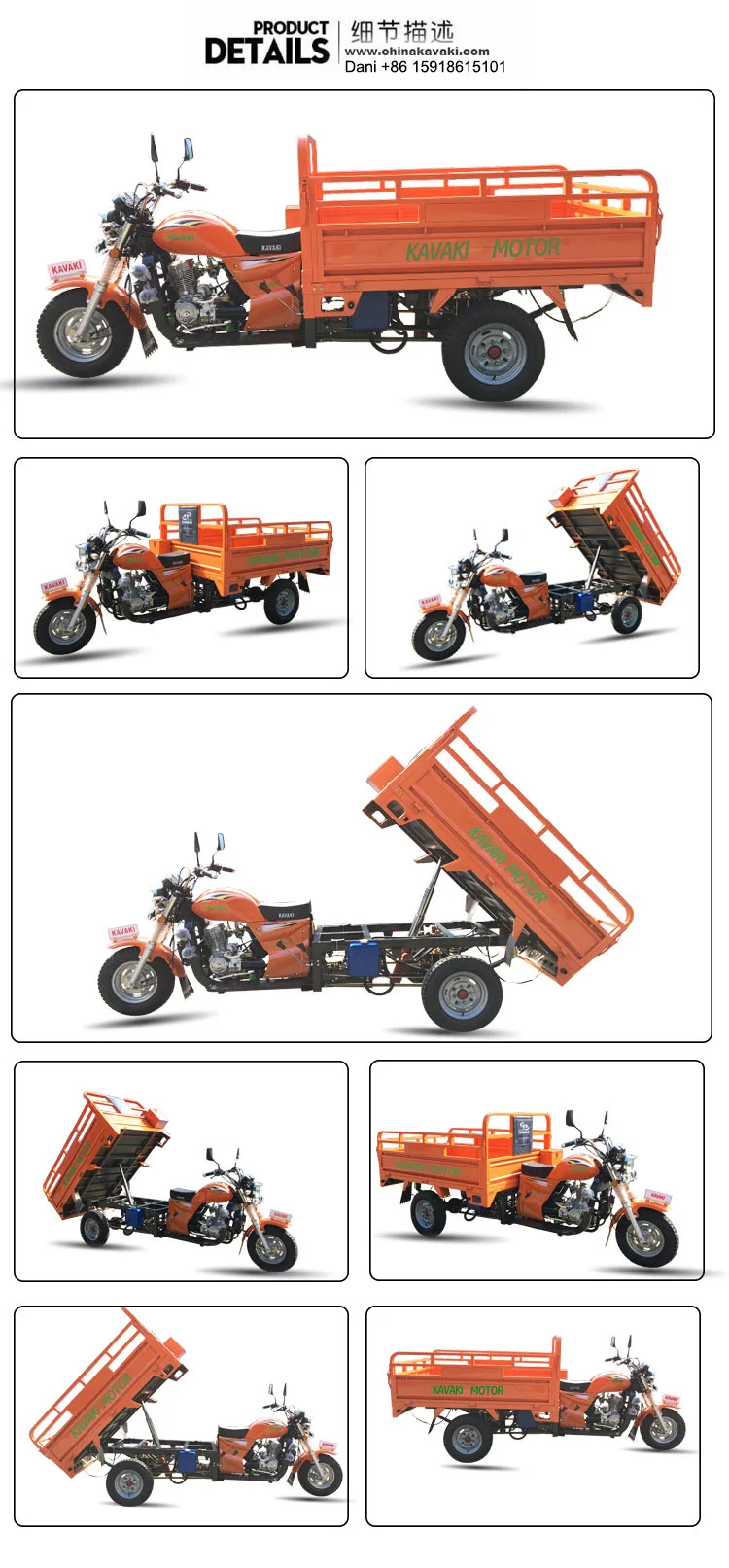 New 200cc 4stroke Air Cooled Motor 3 Wheel Electric Adults Electric