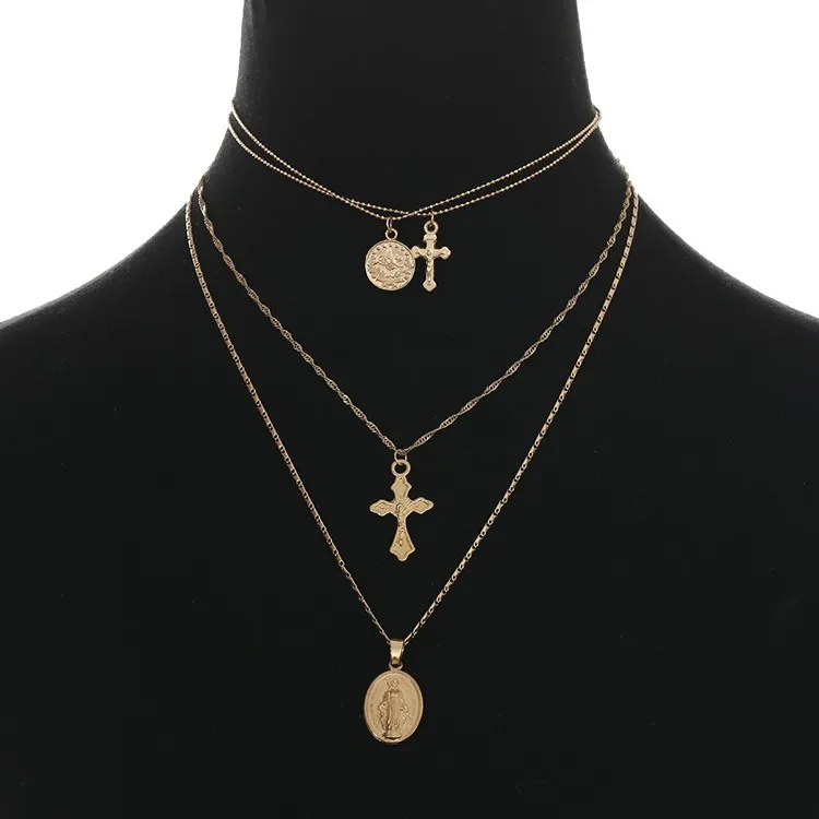 Swtm1493 Simple Madonna Cross Pendant Necklace,Cross Necklace - Buy ...