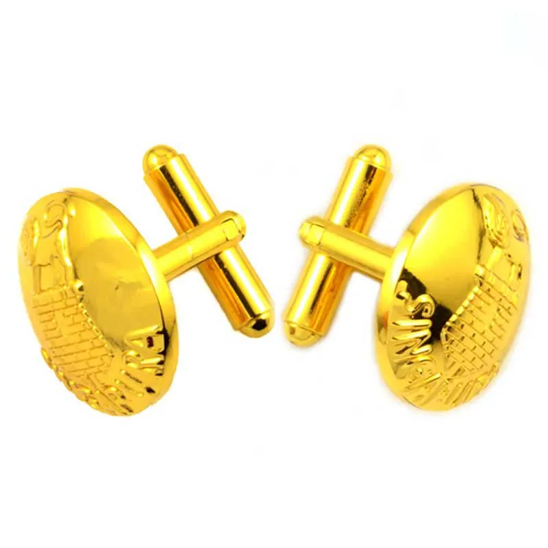 

Hign Fashion Personalised Customised Blank Bulk Luxury Masonic Gold Designer Boys Button Cover Steel Logo Cufflinks Men
