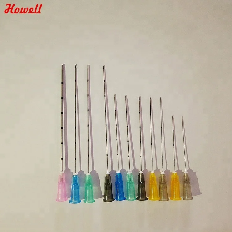 
25G 50MM Disposable HA Haluronic acid injection micro blunt cannula tip needle 