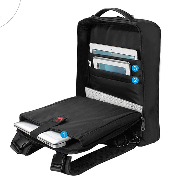 

Waterproof Laptop Bag for Macbook Air Pro for Dell Notebook Backpack for Men Black Handbag Shoulder Bag for 13.3-15.6 inch