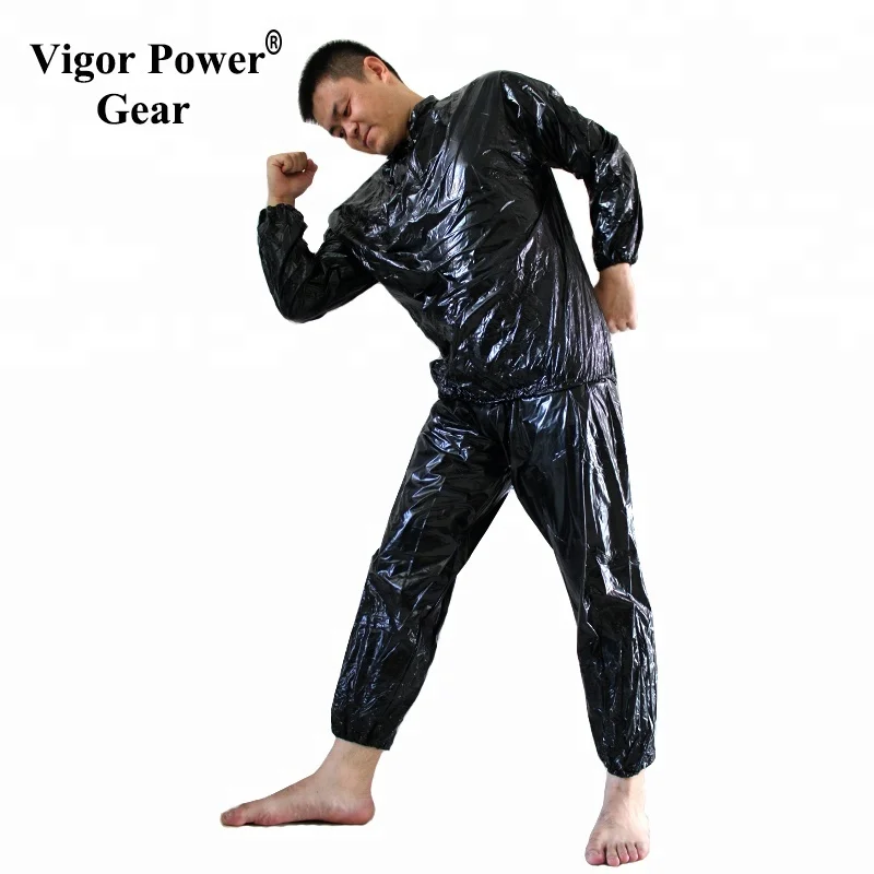 

Vigor Power Gear sauna suit pvc for body building sauna suit weight loss, Black