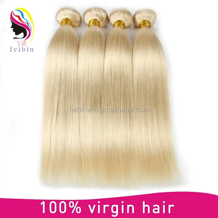 

8A Brazilian Remy Straight 613 Blonde Human Hair Extension with Blonde Frontal