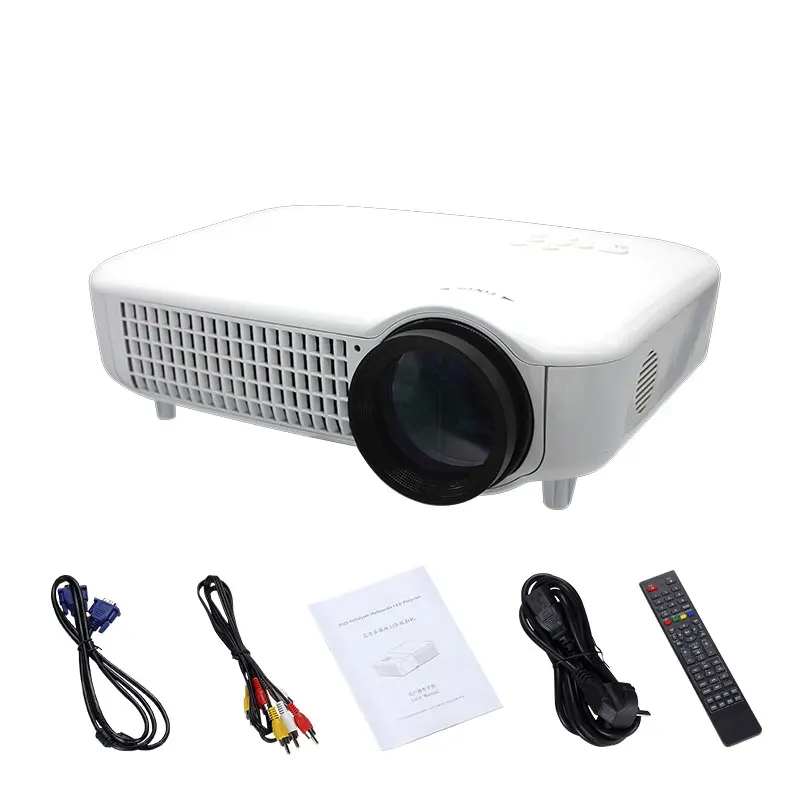 

4000 Lumens Best Native 1080P Projector Home Theater, White/black