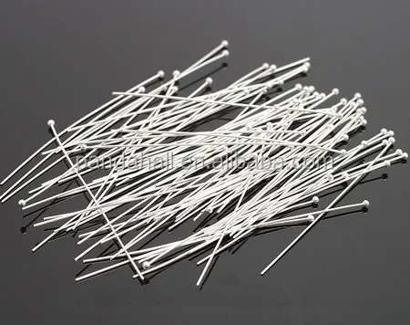 

7cm Silver Plated Brass DIY Jewelry Supplies Copper Ball Head Pins Wholesale