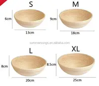 

Round Banneton Brotform Bread Dough Proofing Rising Rattan Basket And Liner