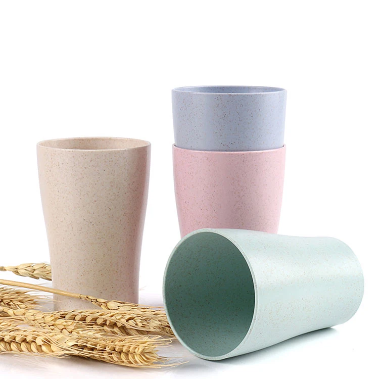 

Eco-friendly plastic cup wheat straw travel tumblers mug reusable cups