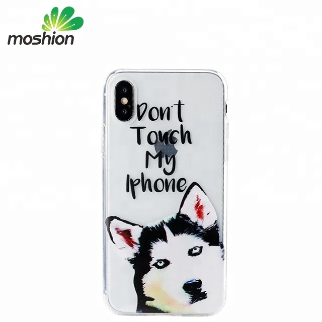 

Custom Print Clear TPU Dog Phone Case for iPhone X, Transparent