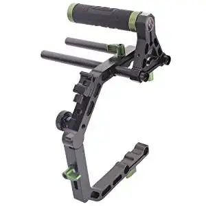 Sunwin Top Handle Grip+ C-shape Cage C Arm Support+ 2 x 15mm Rods DSLR Rig