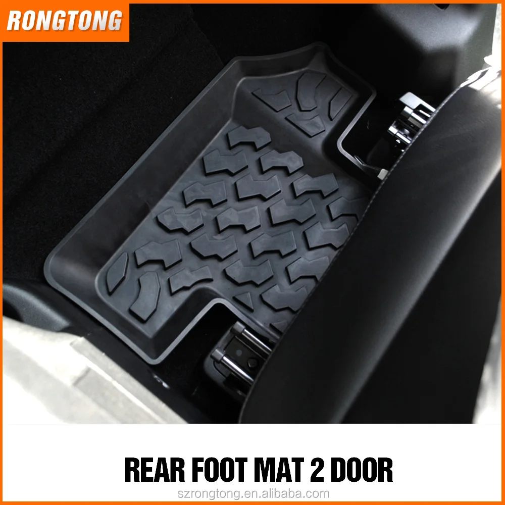 2 Doors Rubber Car Rear Seat Foot Mat Floor Mat Foot Pad Floor Pad