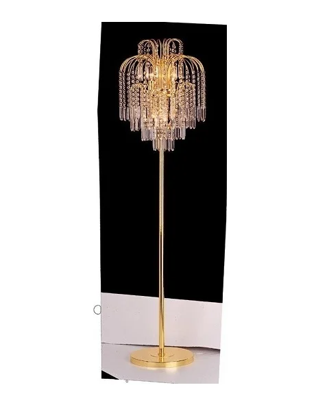 Waterfall Shaped Indoor Crystal Floor Lamp lighting