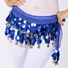 Lady economic chiffon sequins belly dance hot and sexy hip scarf