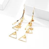 

Dara Jewelry Red Green Silver Needle Crystal Jewelry Coffee Golden Plated Drop Earrings for Girls