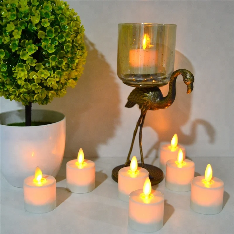 ivory electric tea light small battery operated led light candles decor