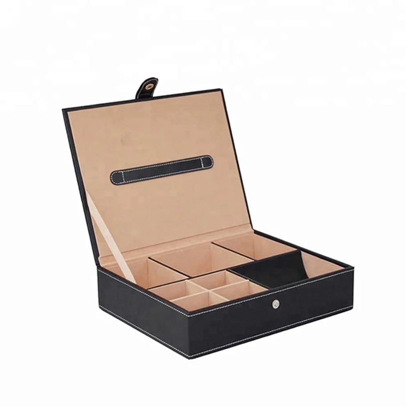 Fashion Style Luxury Pu Faux Leather Gift Boxes With Lid Wholesale