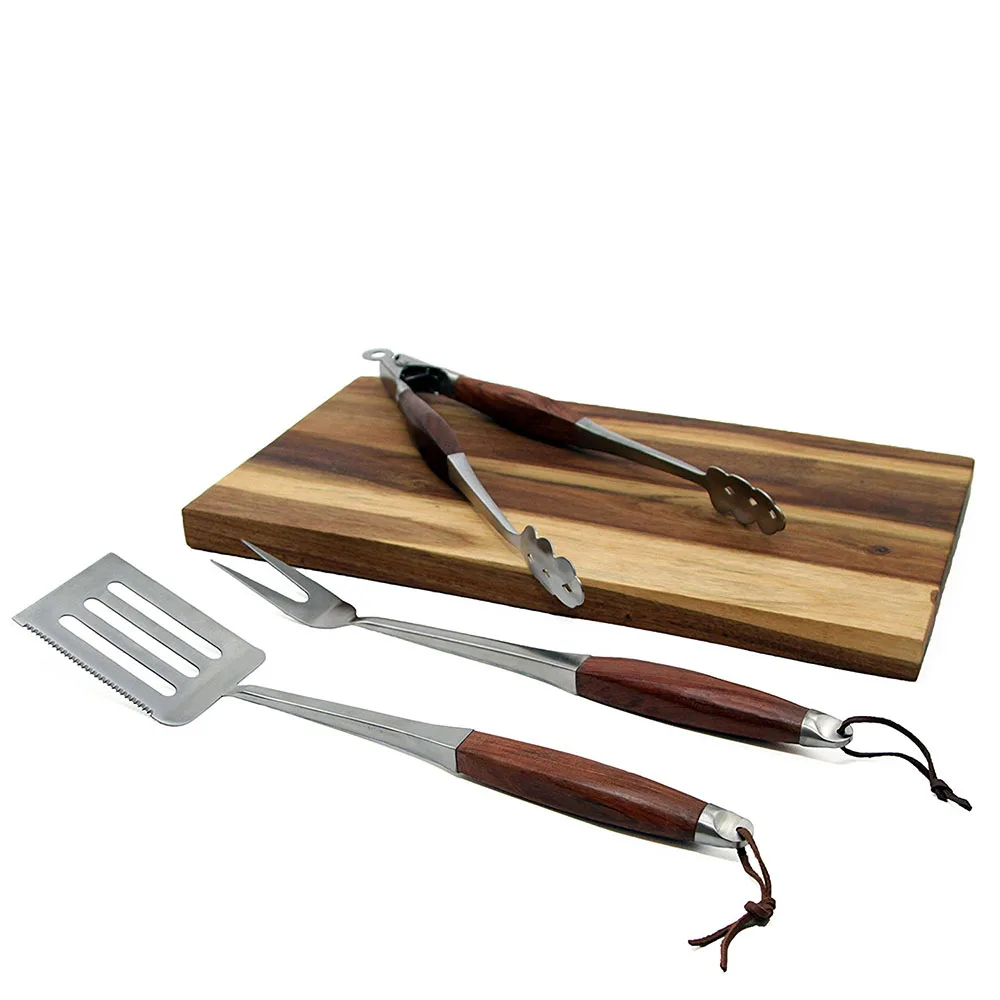 3piece Stainless Steel Bbq Tool Set Bbq Gadgets Barbecue Utensils Bbq