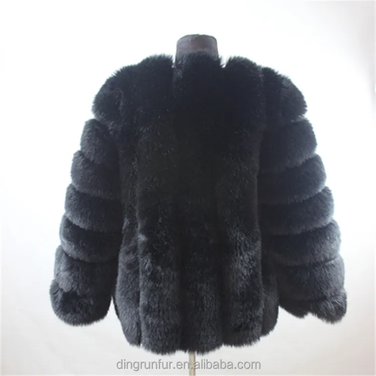 
Dingrun Factory Direct Sale artificial fur jacket wholesale Faux Fur coat 