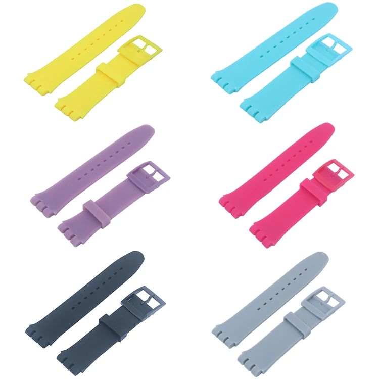 

silicone watch straps 20mm rubber watch strap for swatch watch 17mm