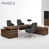 Attractive Designs Durable 2 Guest Ink Black Set Office Table Desk Luxury Executive Office Table