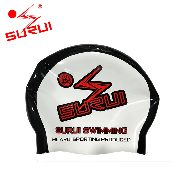 2019 Customized Logo Silicone Material Large Thicker Seamless Swim Caps