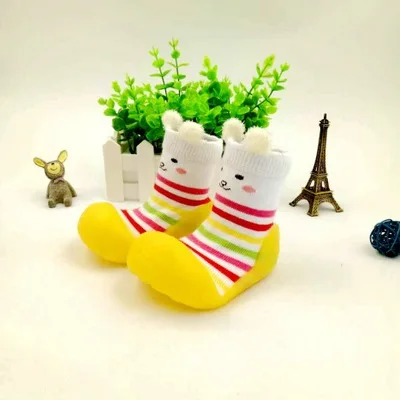 

Baby rubber sole different color Infant slipper Toddler shoe socks