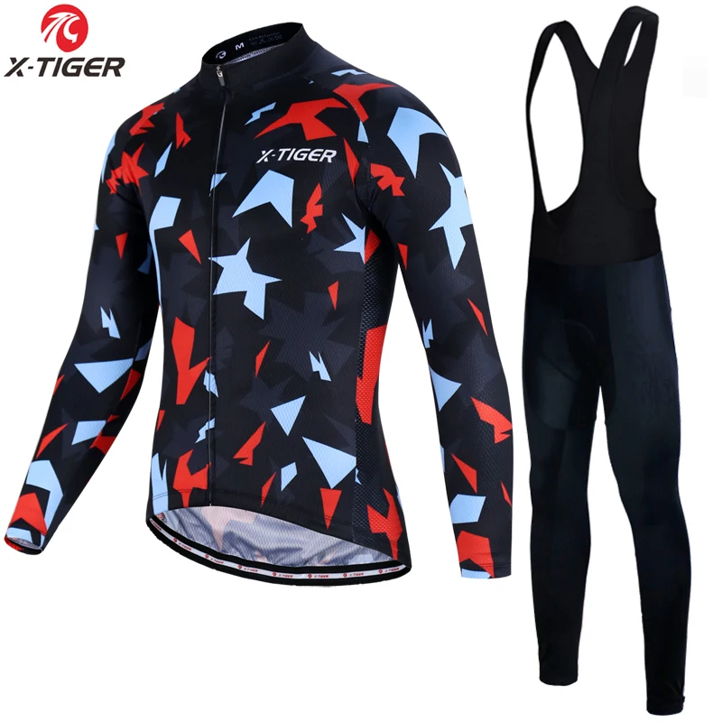 

X-TIGER Winter Thermal Fleece Cycling Jersey Set Keep Warm Bicycle Cycling Clothing MTB Bike Cycling Clothes Ropa Ciclismo