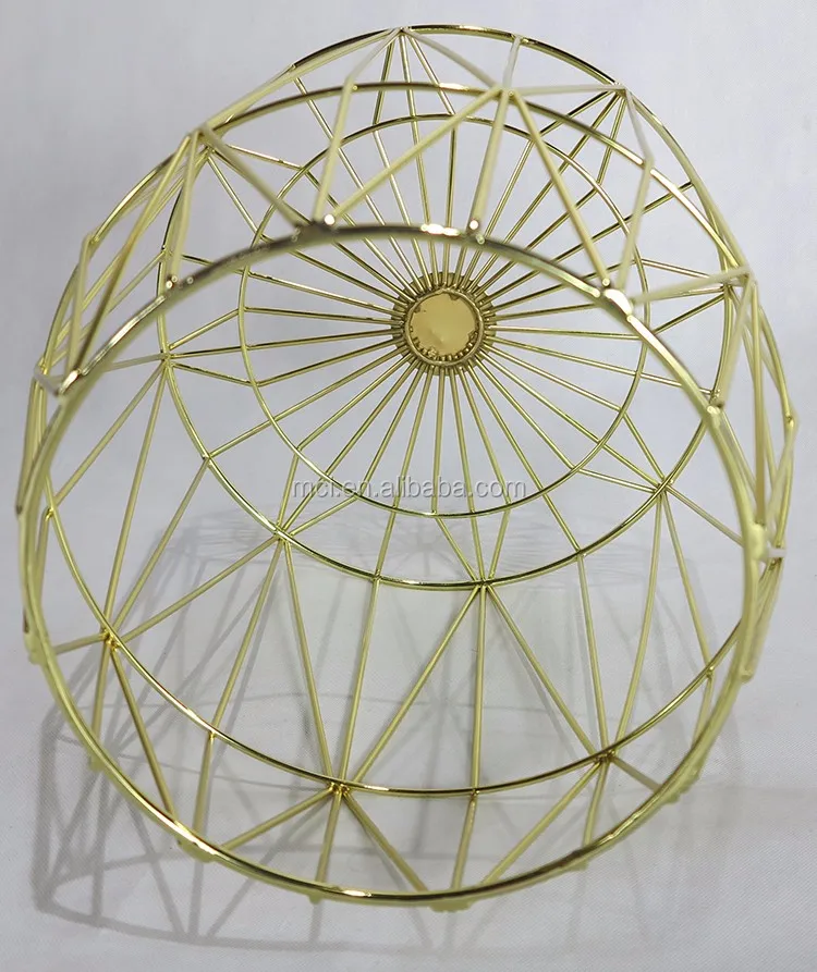 Multiple Color Metal Wire Drum Design Coffee Table