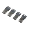 3pin 5Pin Male Gender Socket cable long Micro USB solder type Connector