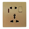 86 size type BS/UK/British 110V-250V AC 1 gang 13A 5 pin 2 3 hole universal MF electric wall switched socket with LED indicator