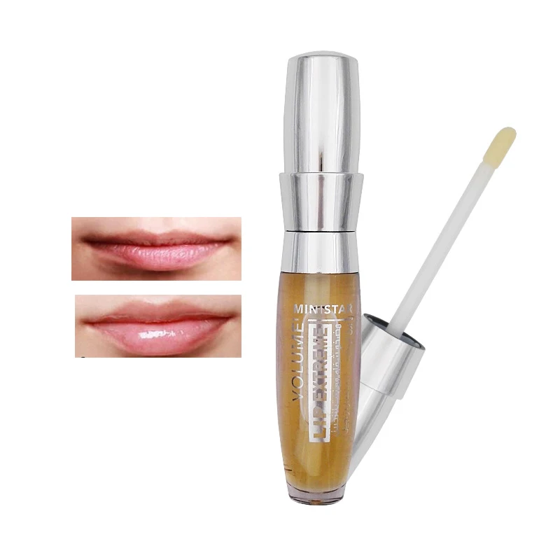 

in stock wholesale ministar brand real effect glossy plumping lip gloss transparent glass plump oil moisturized oem odm, N/a
