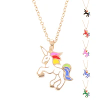 

Hot sale creative design pendant unicorn necklace to kids