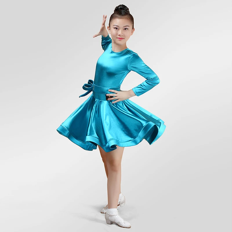 

Dresses High Quality Kids Competition Cheap Wear Professional Cha Cha Children Girl Ballroom Latin Dance Dress ZH5026